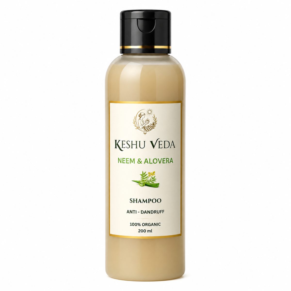 Neem & Aelovera Shampoo — Ayurvedic shampoo bottle