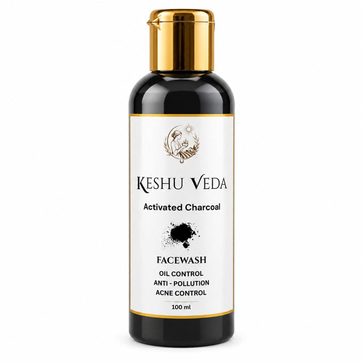 Activated Charcoal Facewash — Ayurvedic facewash bottle