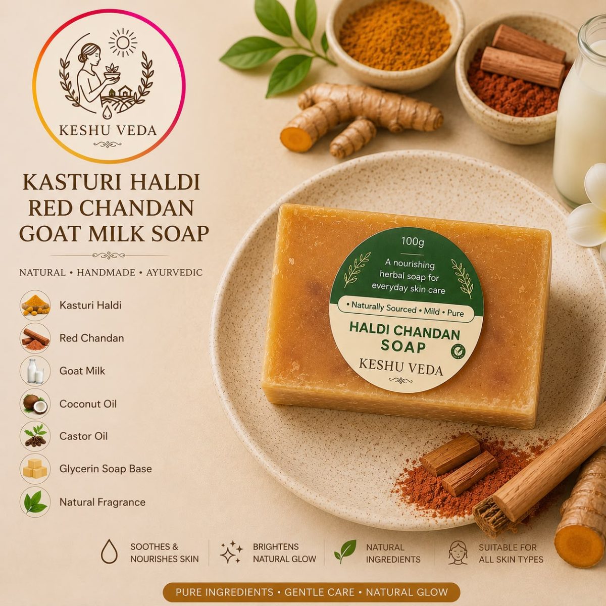 Haldi Chandan Soap — main product photo