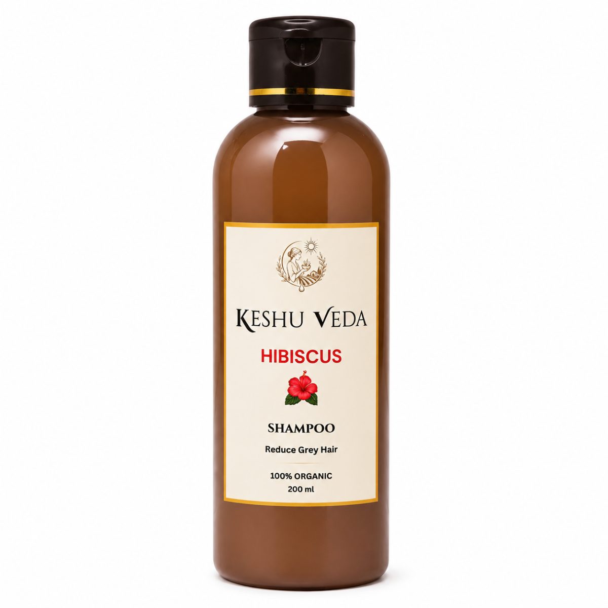Hibiscus Anti-Grey Hair Shampoo — Ayurvedic shampoo bottle