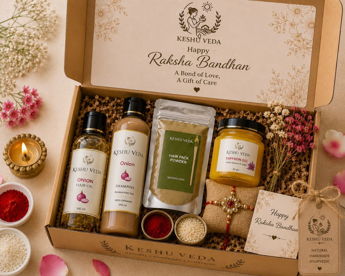 Rakhi Gift Hamper Shampoo Hairoil Cream Hairpack — main product photo